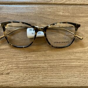 Longchamp Eyeglasses LO2606 Black Brown Gold Marchon Animal print
